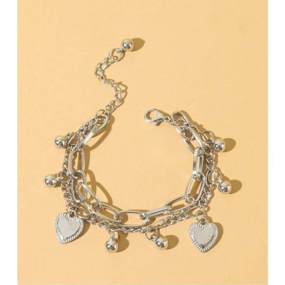 Heart Charm Bracelet - Picture 1 of 3